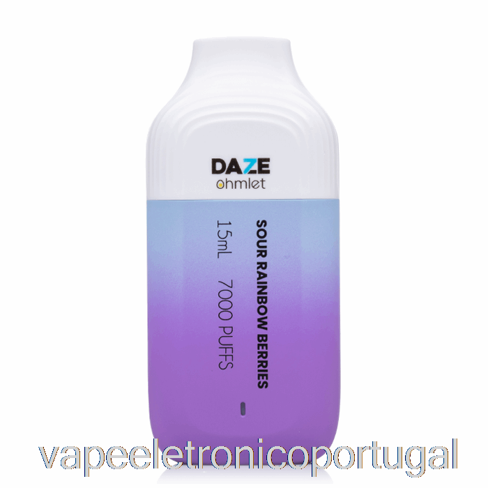 Vape Eletrônico 7 Daze Ohmlet 7000 Bagas De Arco-íris Azedas Descartáveis